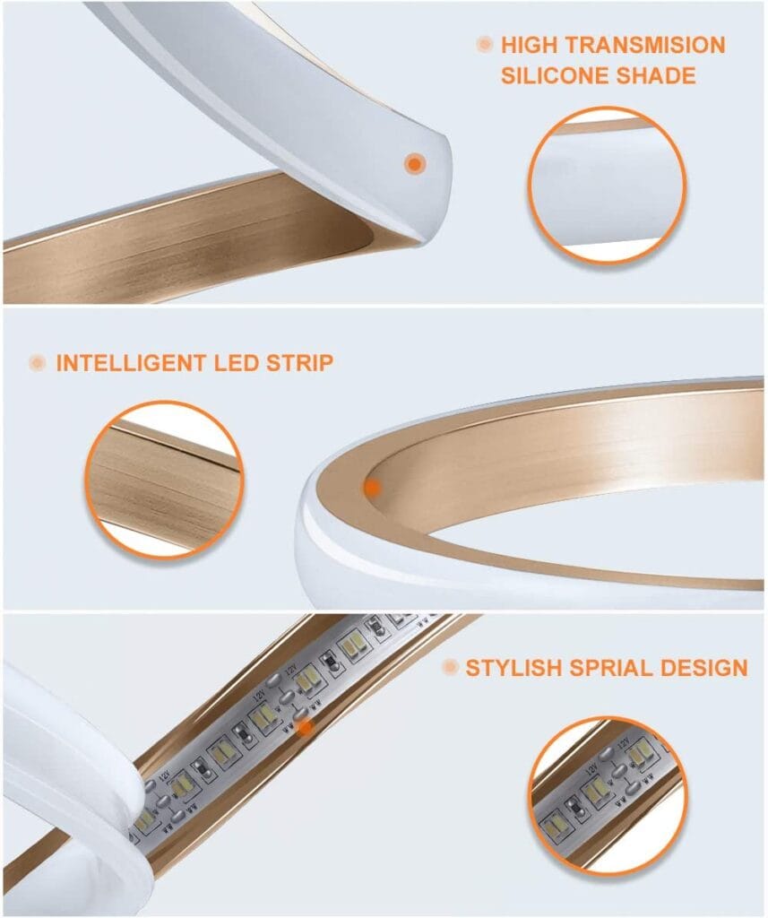 Modern designer spiral lights that decorate any interior