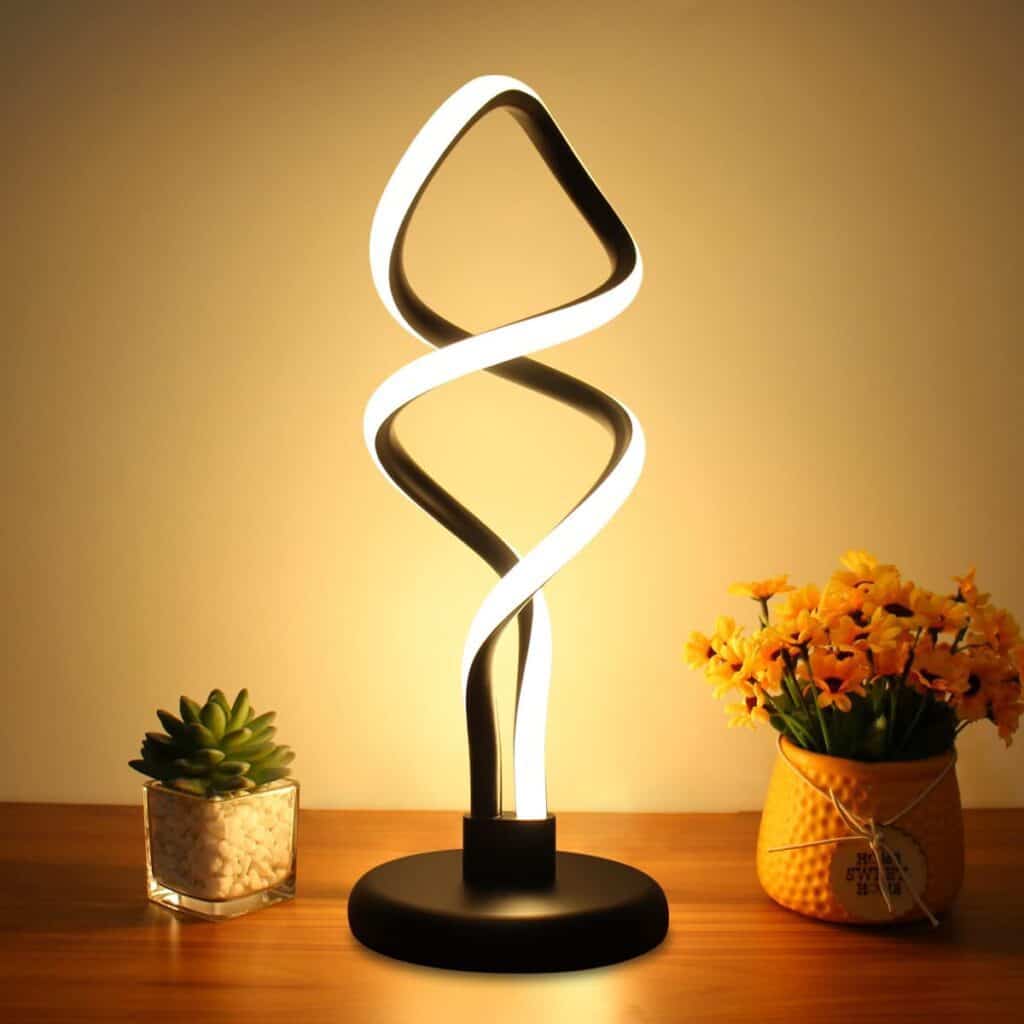 LENIVER Spiral LED Table Lamp, Creative Modern Table Lamp.