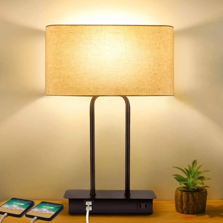 BesLowe Modern Bedside Nightstand Lamp 3-Way Dimmable Touch Control