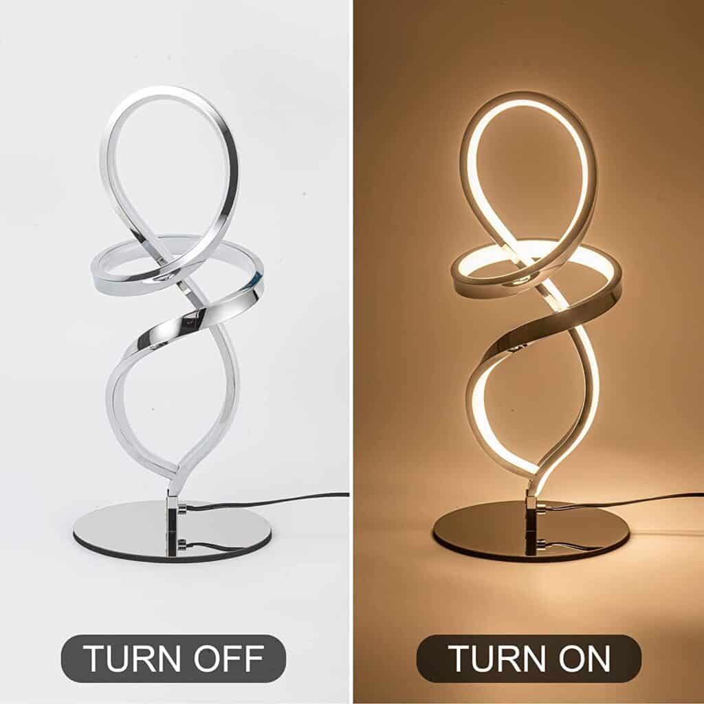 Modern designer spiral lights that decorate any interior