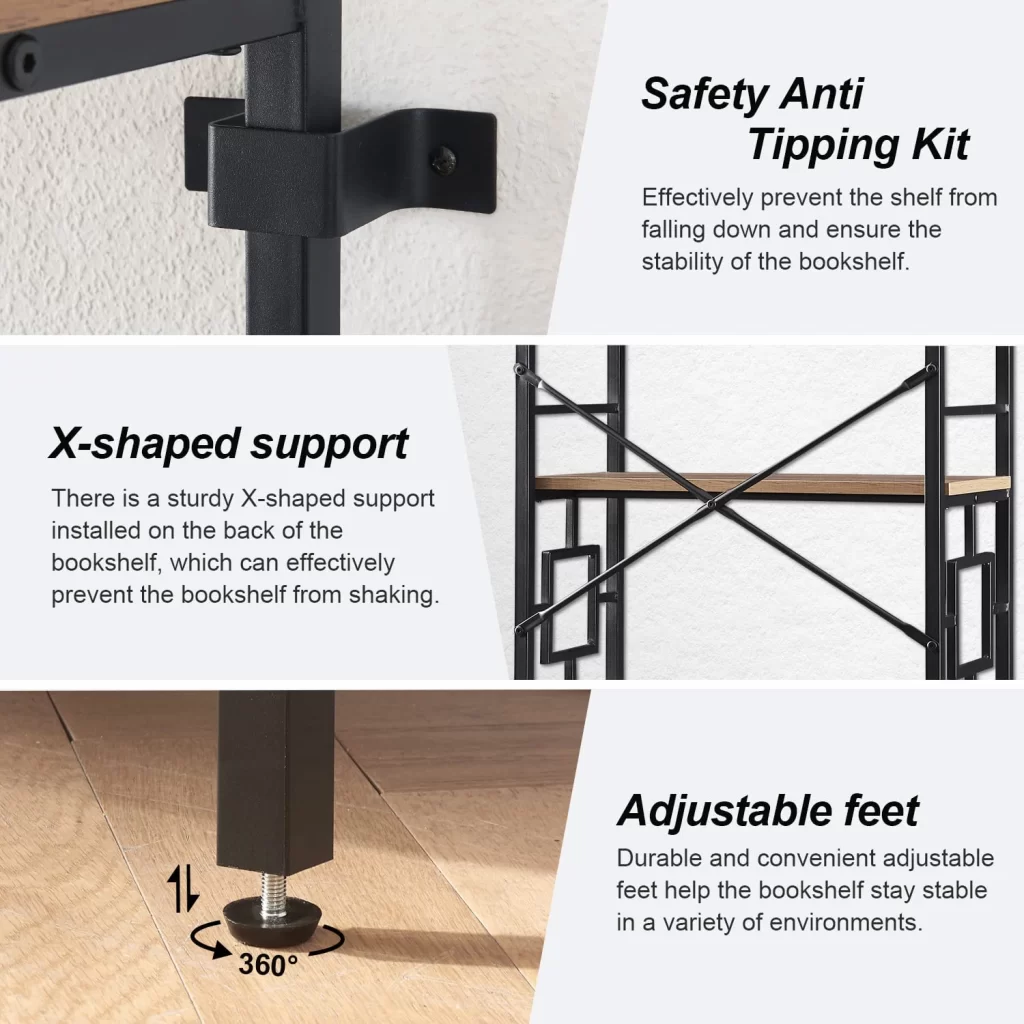 Choosing Bookshelves: Review of the Most Popular Models with Metal Frames and Wooden Shelves