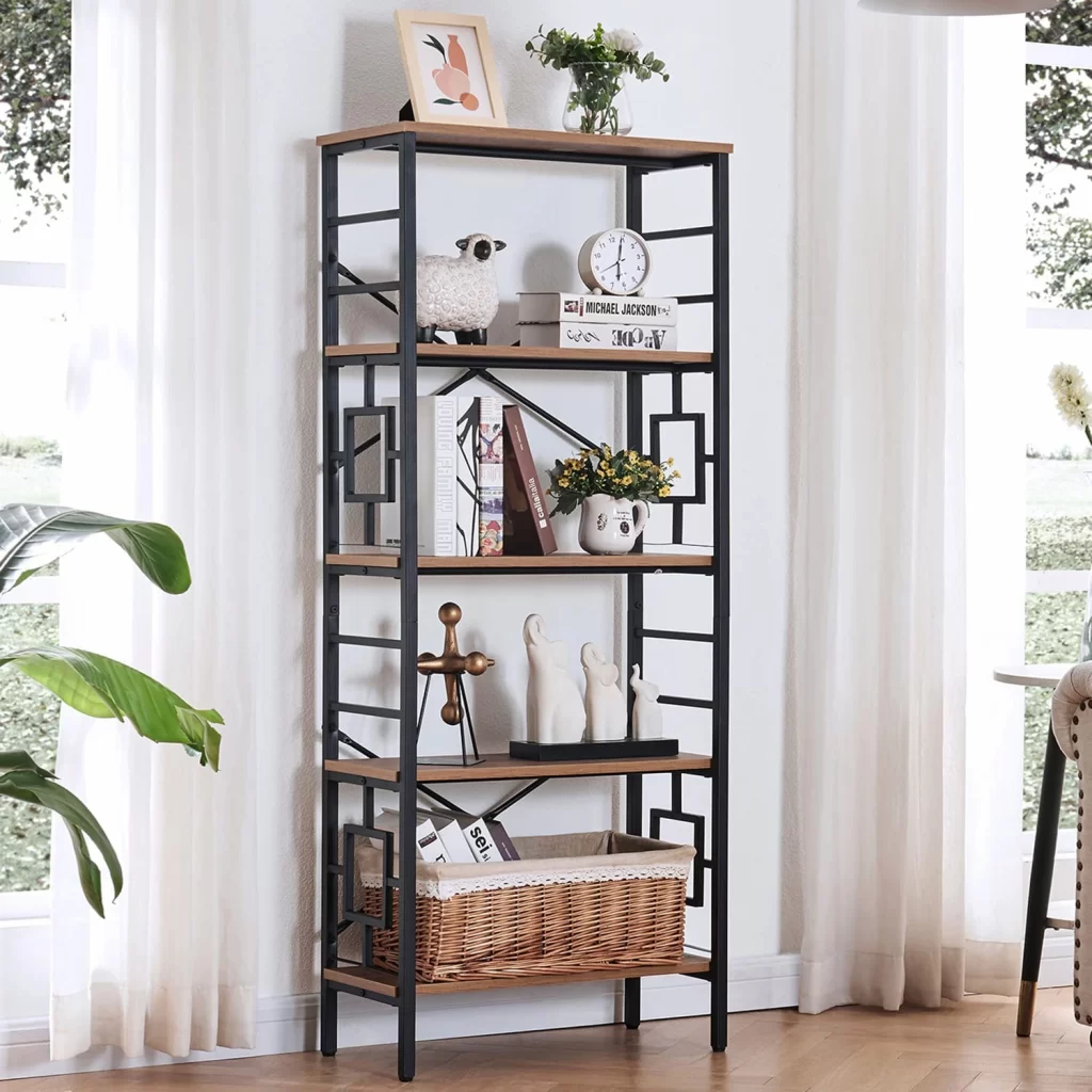 Choosing Bookshelves: Review of the Most Popular Models with Metal Frames and Wooden Shelves