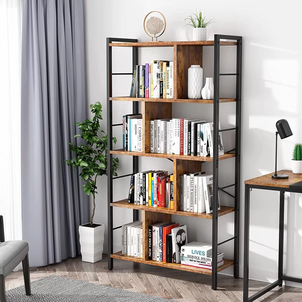 Choosing Bookshelves: Review of the Most Popular Models with Metal Frames and Wooden Shelves