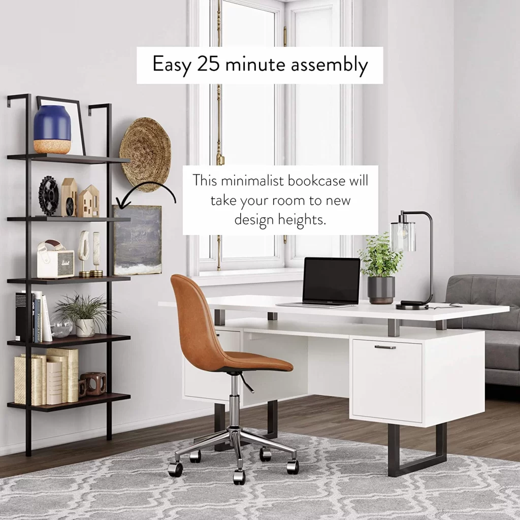 Choosing Bookshelves: Review of the Most Popular Models with Metal Frames and Wooden Shelves