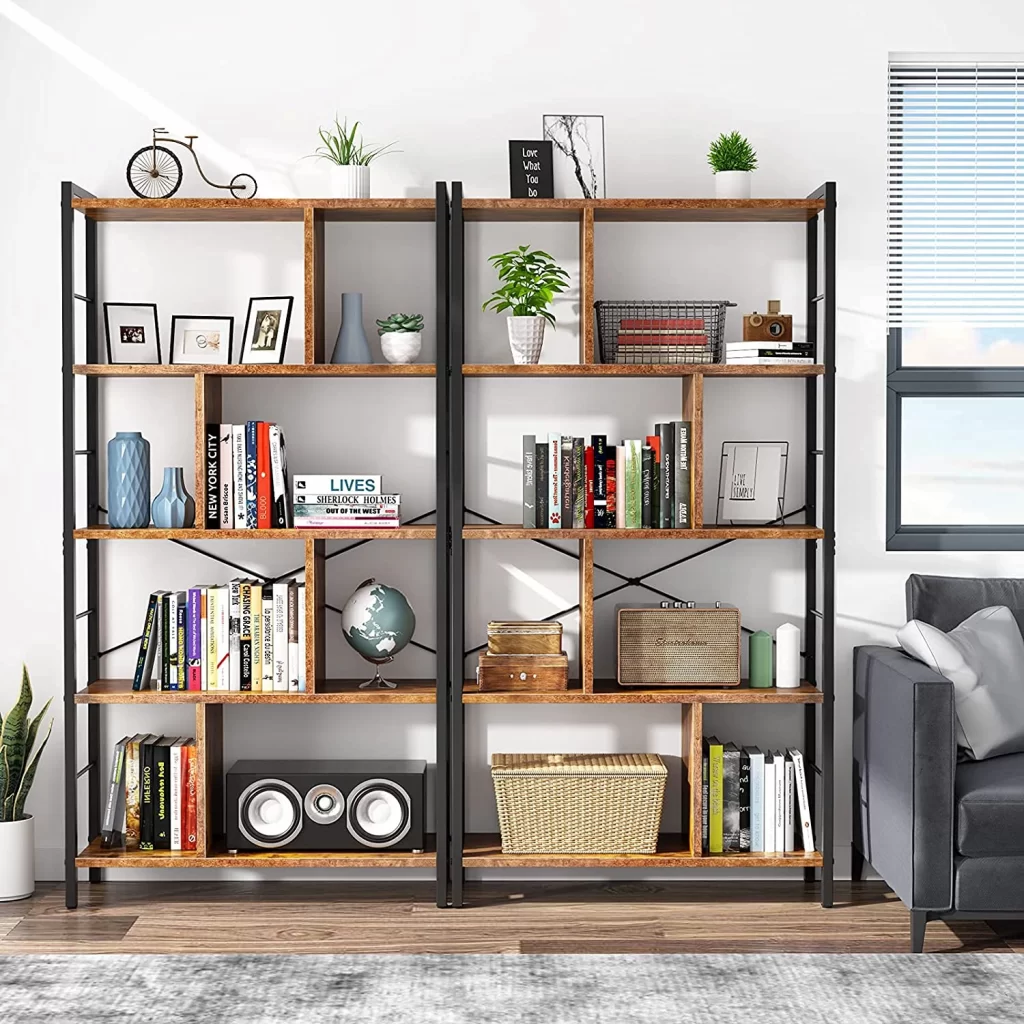 Choosing Bookshelves: Review of the Most Popular Models with Metal Frames and Wooden Shelves