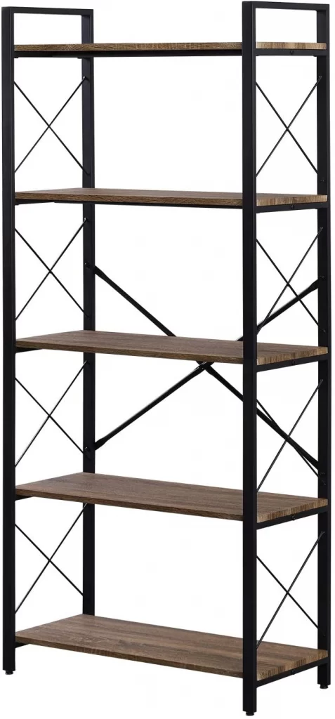 Choosing Bookshelves: Review of the Most Popular Models with Metal Frames and Wooden Shelves