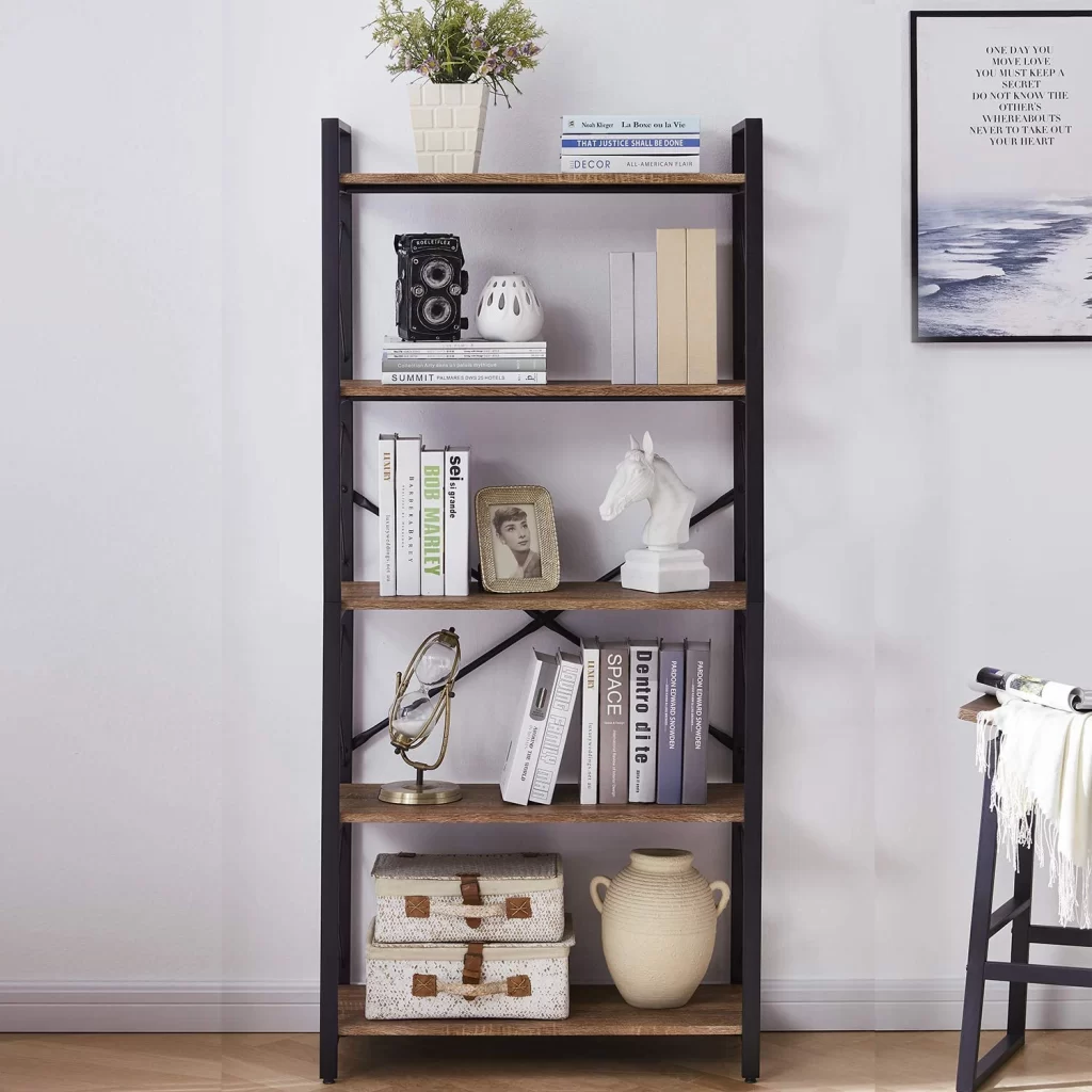 Choosing Bookshelves: Review of the Most Popular Models with Metal Frames and Wooden Shelves