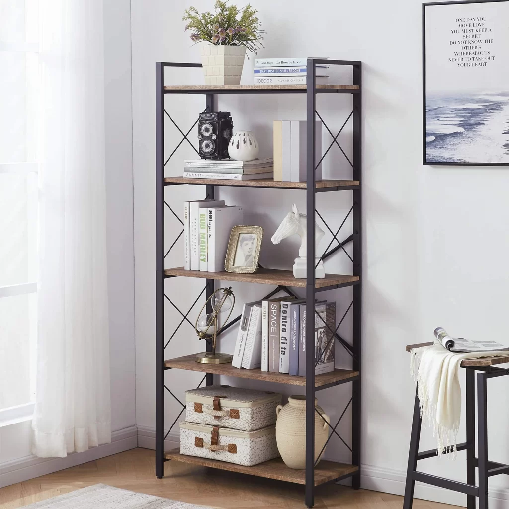 Choosing Bookshelves: Review of the Most Popular Models with Metal Frames and Wooden Shelves