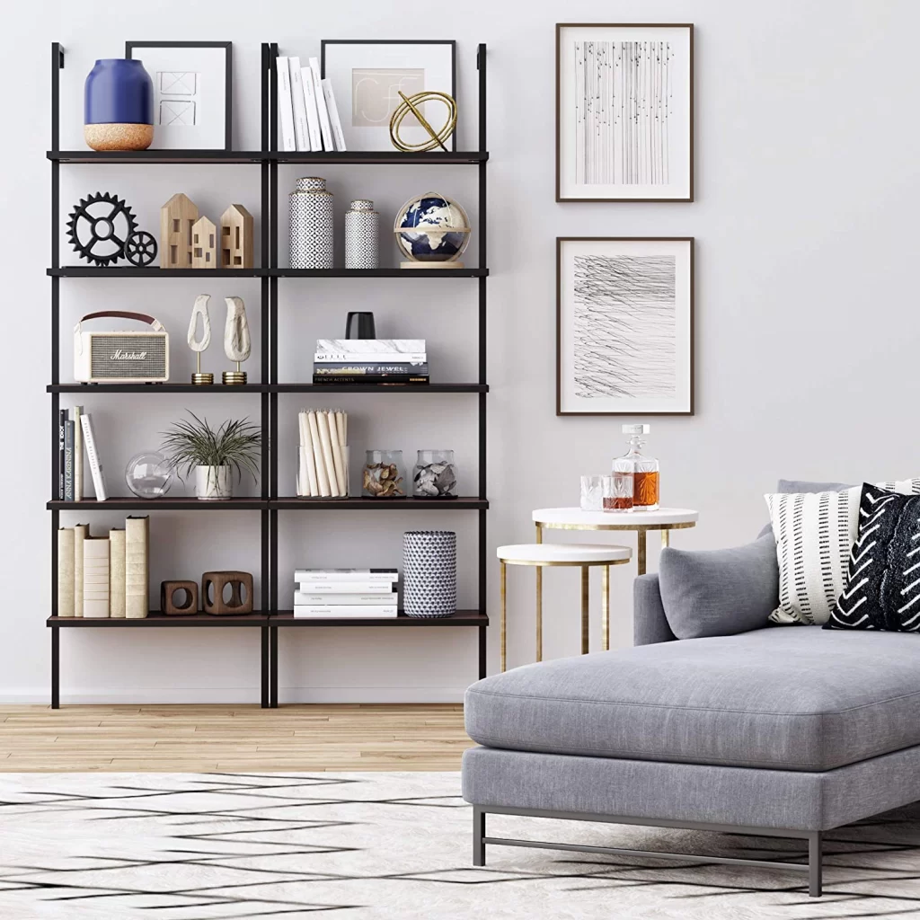 Choosing Bookshelves: Review of the Most Popular Models with Metal Frames and Wooden Shelves