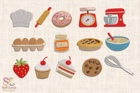Baking & Kitchen Tools Embroidery Bundle