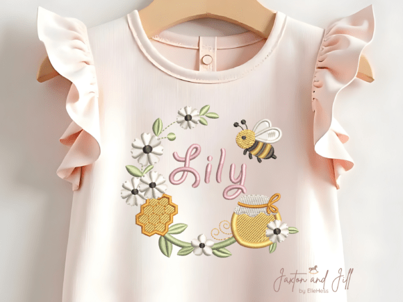 Bee Wreath Honeybee Embroidery Design
