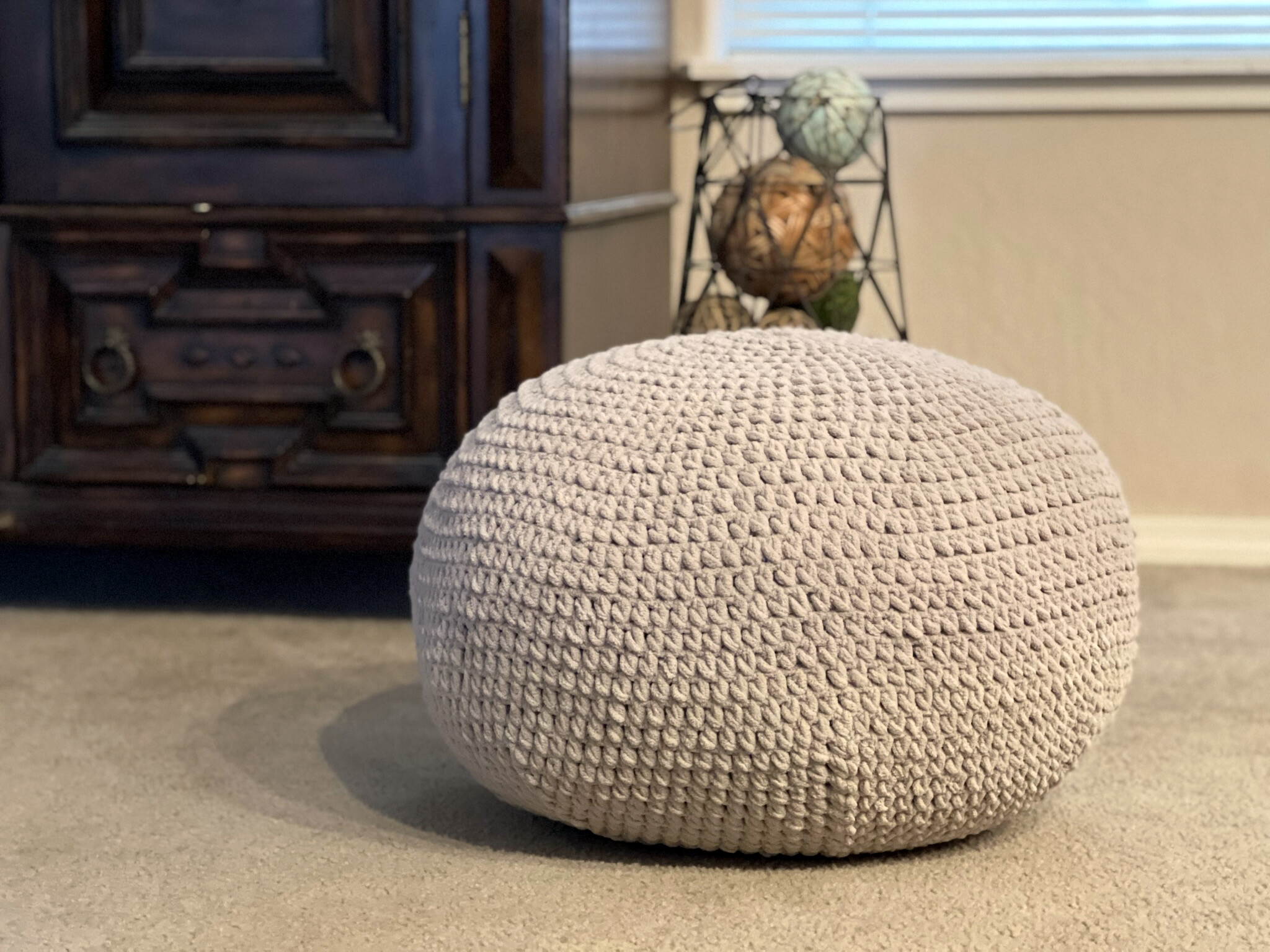 Chic Floor Pouf Crochet Pattern