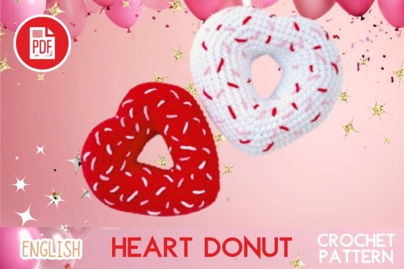Crochet Heart Donuts Valentine's Day Pattern