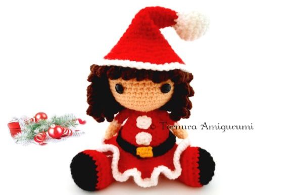 Crochet Pattern Christmas Girl