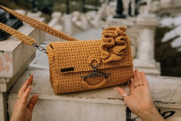 Crochet Bag with Ruffles PDF Pattern