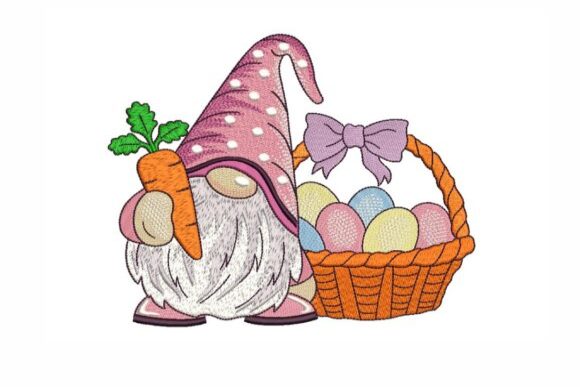 Easter Gnome Embroidery Design