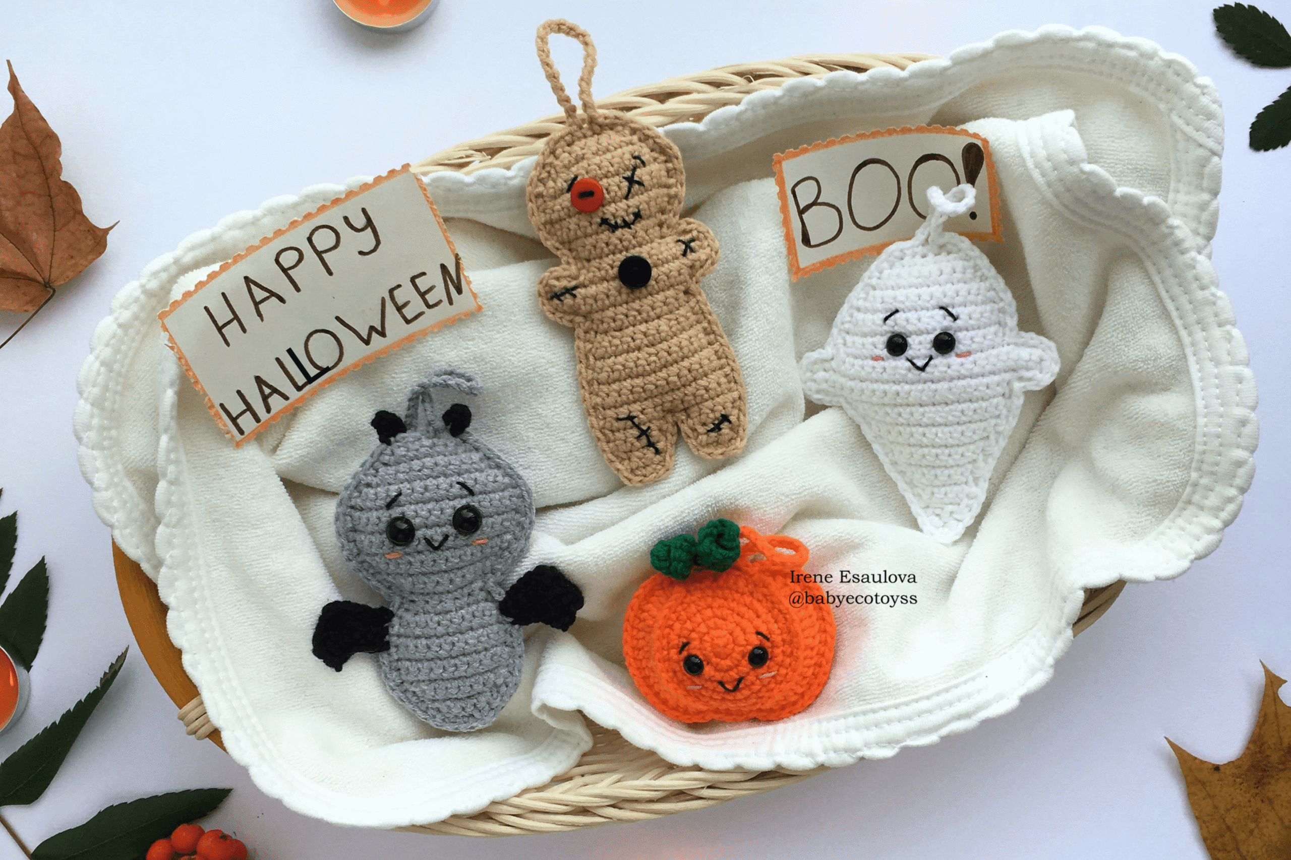 Flat Halloween Toys Crochet Pattern