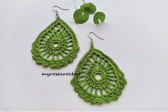 Minty Earrings Crochet Pattern