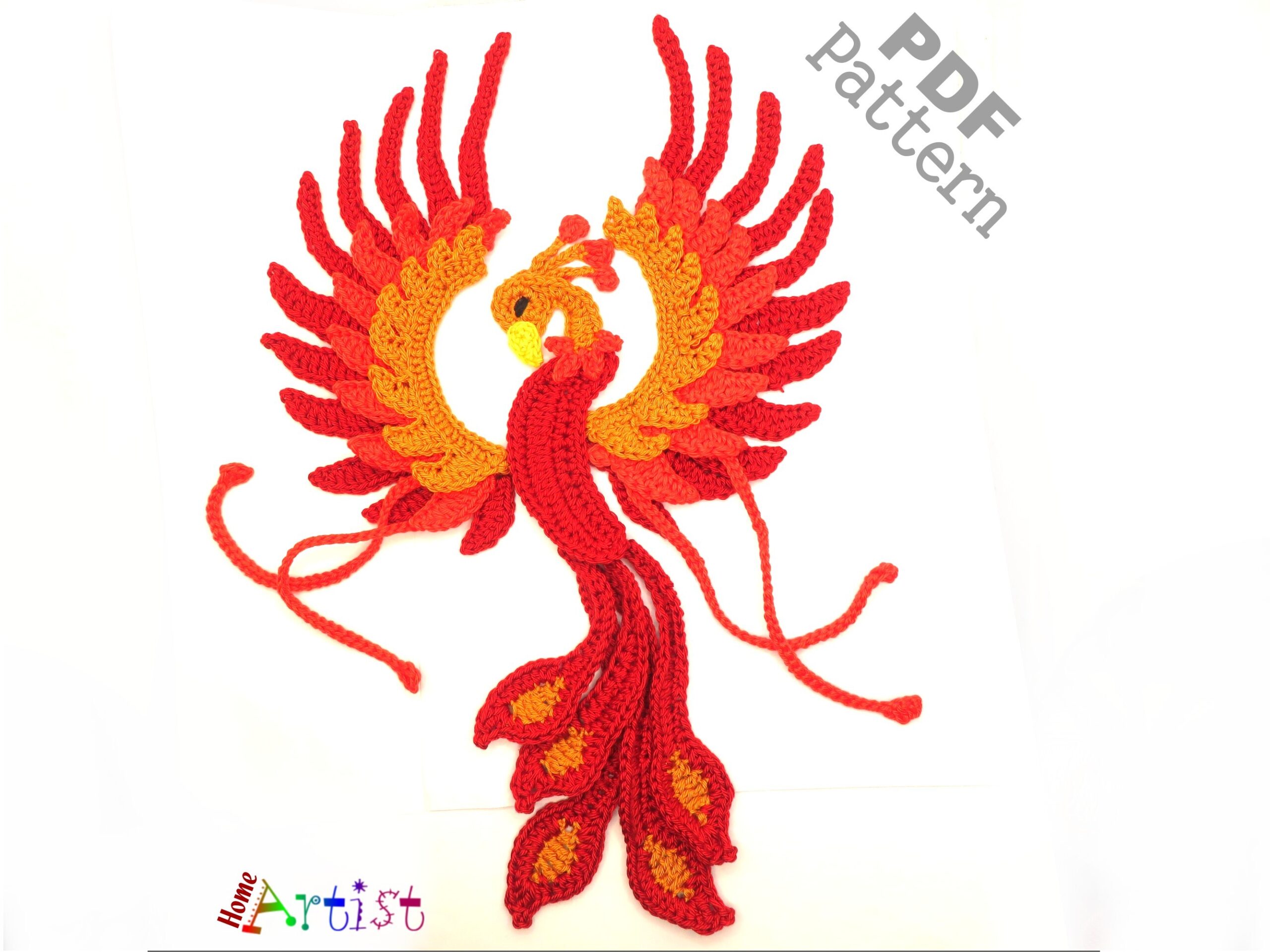 Phoenix Crochet Applique Pattern