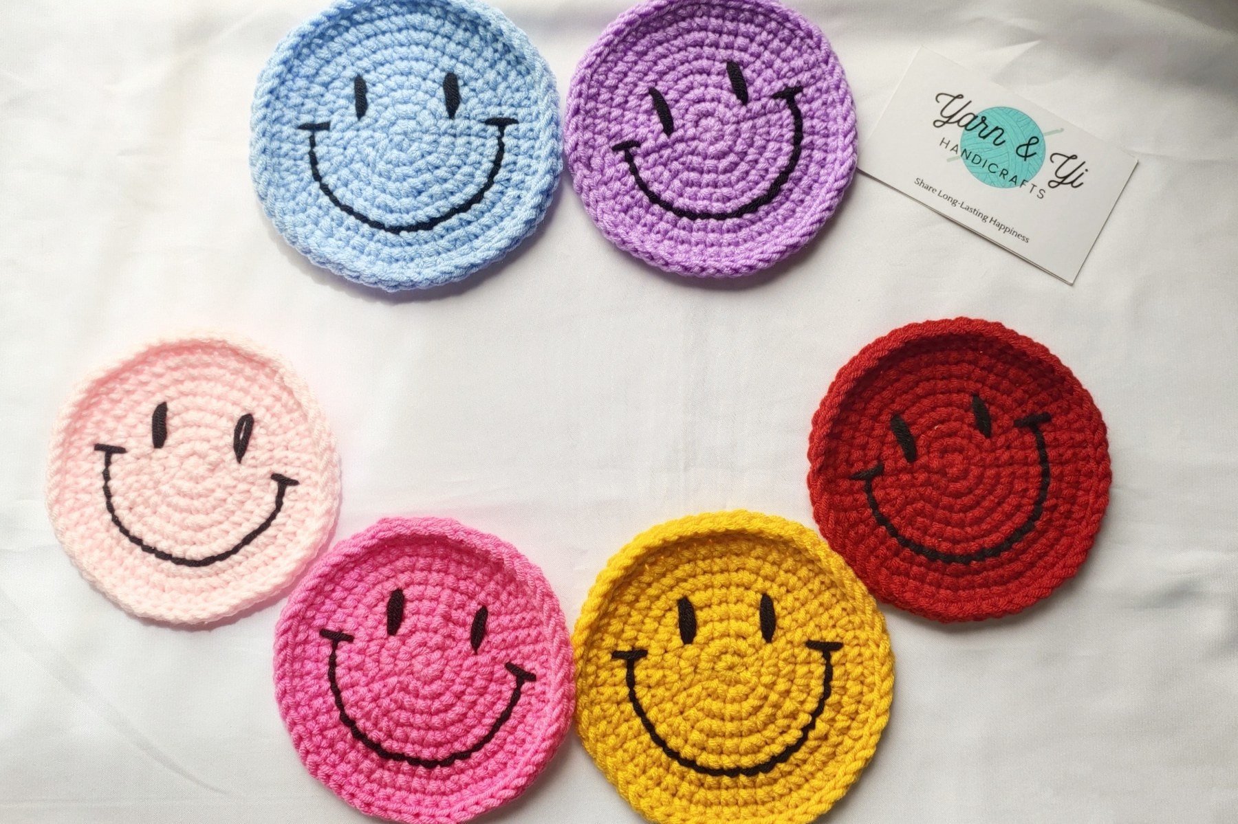 Smile Coaster Crochet Pattern