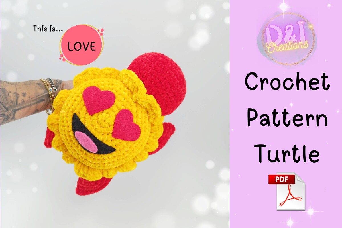 Turtle Emoji Crochet Pattern Amigurumi