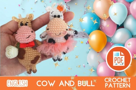 Crochet Cow Pattern PDF Amigurumi