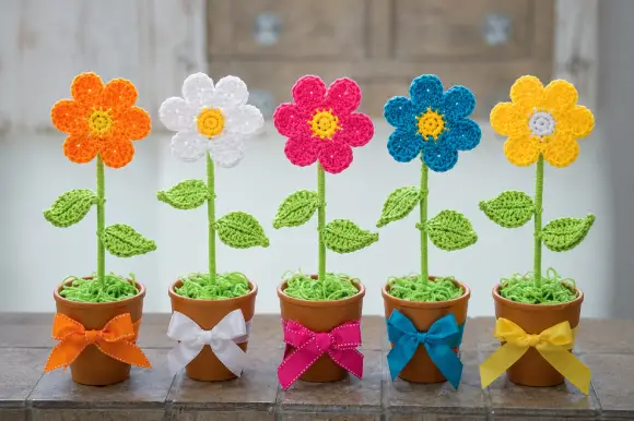 Flower in a Pot Crochet Pattern
