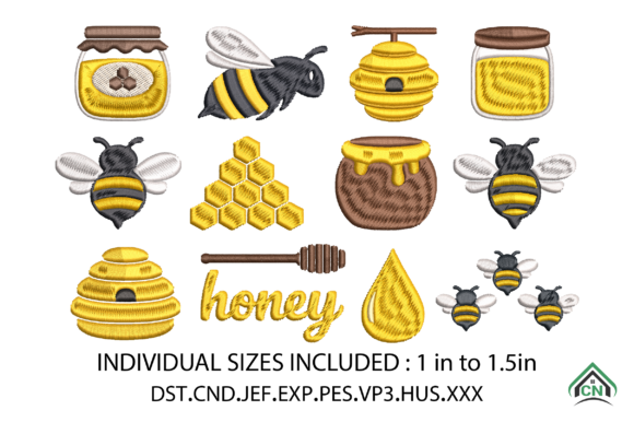 Honey Bee Mini Embroidery Bundle