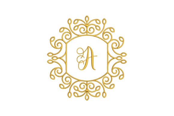 Monogram Letter A Embroidery Design