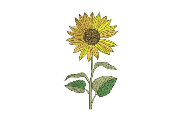 Sunflower Embroidery Design