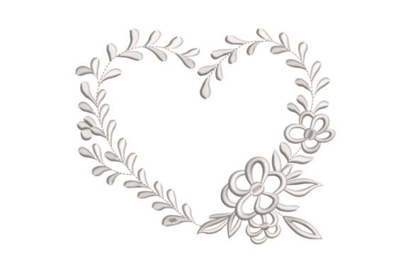 Wedding Heart Embroidery Design