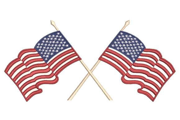 American Flag Embroidery Design