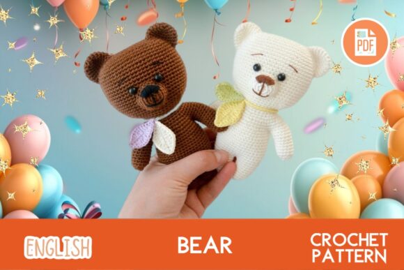 Crochet Bear Teddy Toy Pattern PDF Amigurumi 2