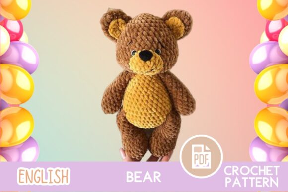 Crochet Bear Teddy Toy Pattern PDF