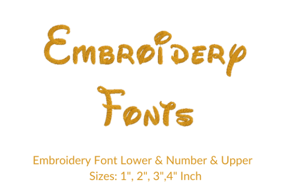 Cute Font Embroidery Design