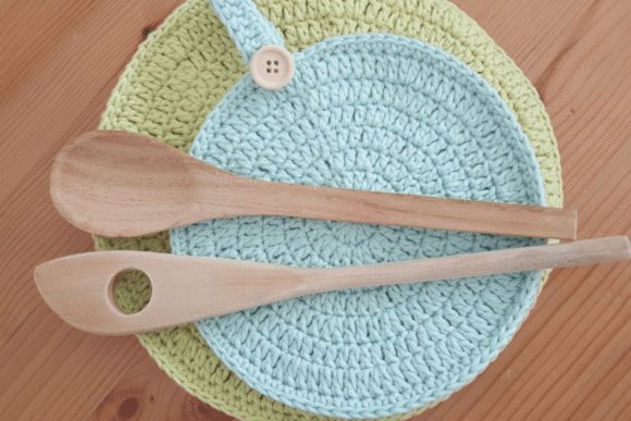 Double Sided Round Potholders Crochet Pattern