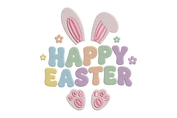 Easter Bunny Ear Embroidery Design