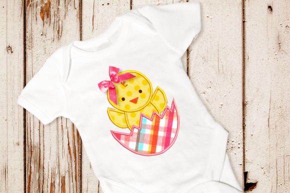 Easter Chick in Egg Embroidery Design