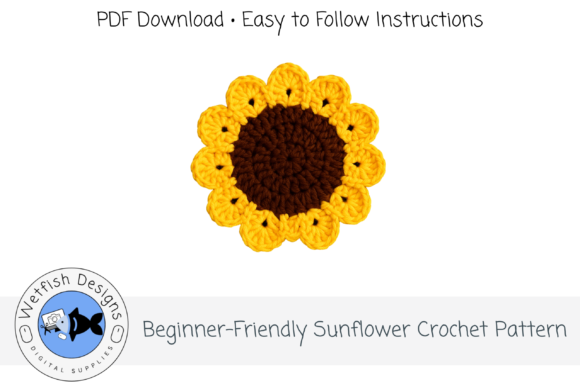 Easy Crochet Sunflower Pattern PDF