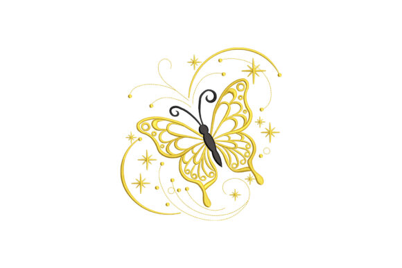 Elegant Butterfly Embroidery Design
