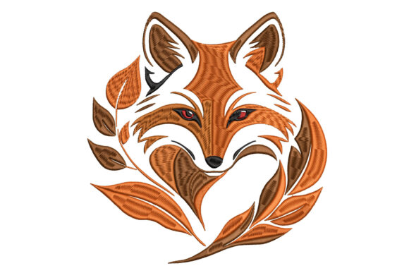 Fox Embroidery Design