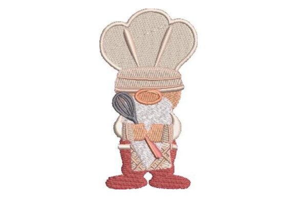 Gnome Chef Embroidery Design