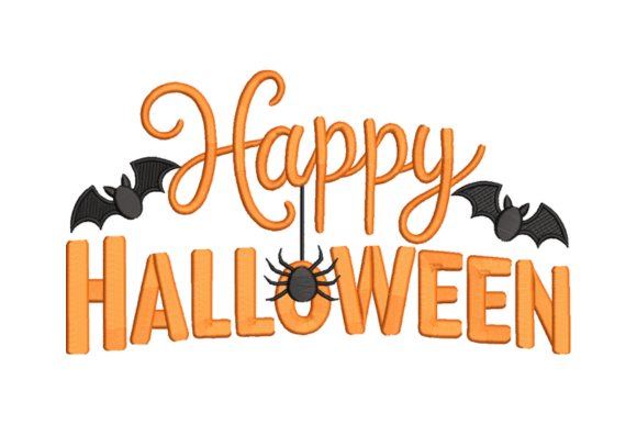 Happy Halloween Embroidery Design