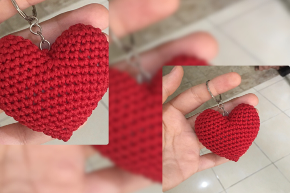 Heart Keychain Crochet Pattern