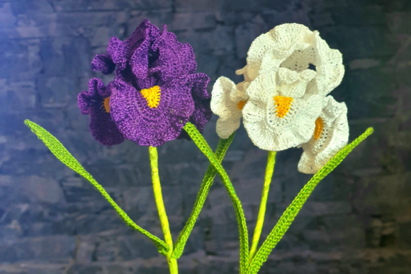 Iris Realistic Flower Crochet Pattern