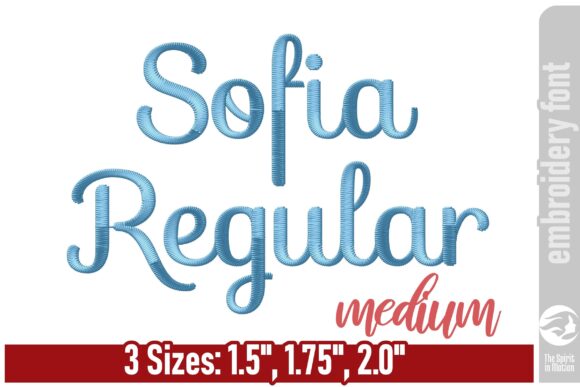 Sofia Regular Embroidery Font Medium
