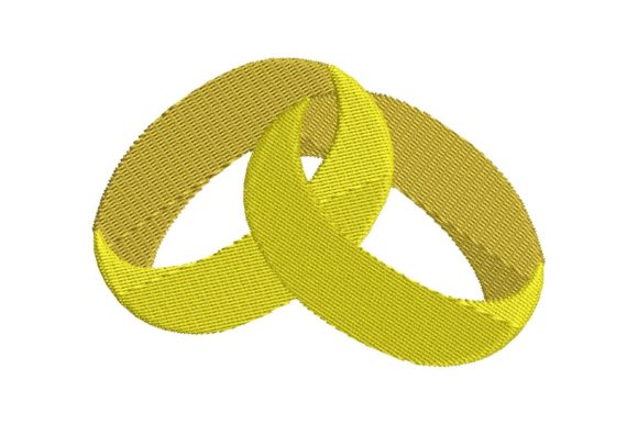 Wedding Rings Embroidery Design
