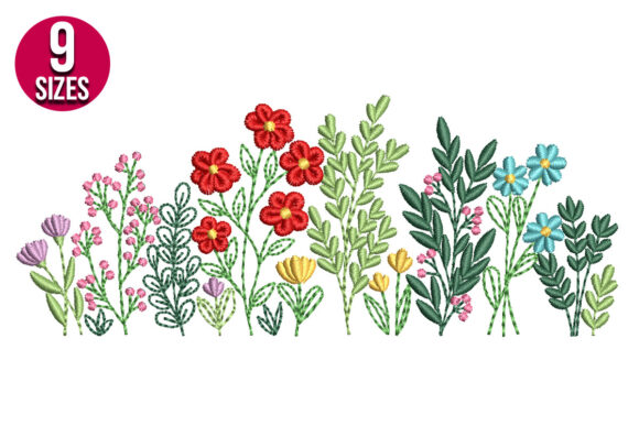 Wildflowers Machine Embroidery Design