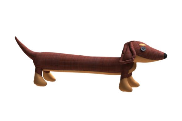 Dog Draft Stopper Plush Sewing Pattern