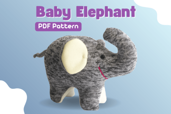 Baby Elephant Plush Sewing Pattern